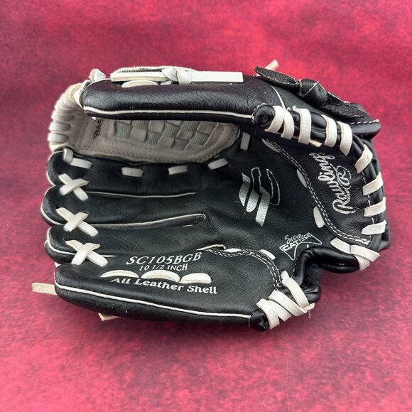 RAWLINGS SURE CATCH 10.5 inch YOUTH BASEBALL GLOVE, MODELNUMBER SC105BGB RH - Picture 4 of 14